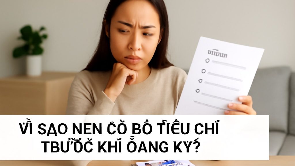 Vì sao nên có bộ tiêu chí trước khi đăng ký? Minh họa: Vì sao nên có bộ tiêu chí trước khi đăng ký?